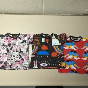 Set of 3 Nooworks baby/kids tees size 1 year Howell, double ladies, and magic